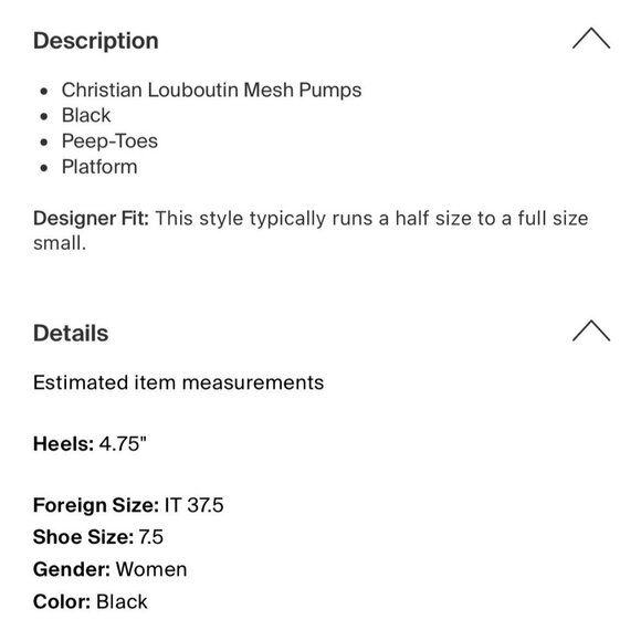 christian louboutin Authentic Black Beige Mesh Patent Leather Heels Pumps 7.5 - Picture 6 of 8